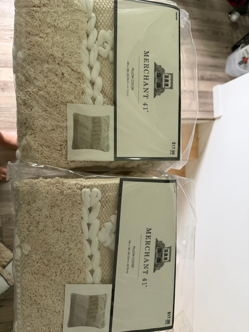 Merchant Cream Textured Knit Accent Pillow Cover 2